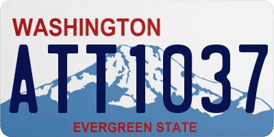 WA license plate ATT1037