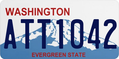 WA license plate ATT1042