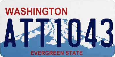 WA license plate ATT1043