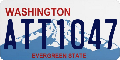 WA license plate ATT1047