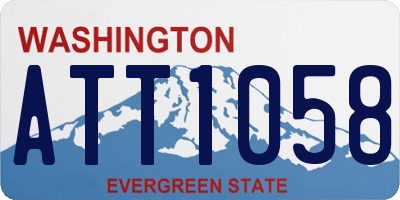 WA license plate ATT1058