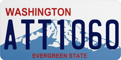 WA license plate ATT1060