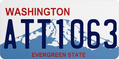 WA license plate ATT1063