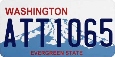 WA license plate ATT1065