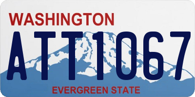 WA license plate ATT1067