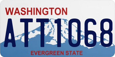 WA license plate ATT1068