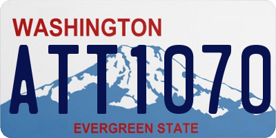 WA license plate ATT1070