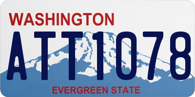 WA license plate ATT1078