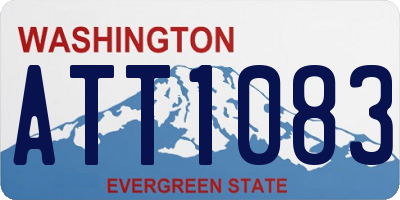 WA license plate ATT1083