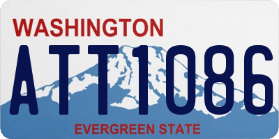 WA license plate ATT1086