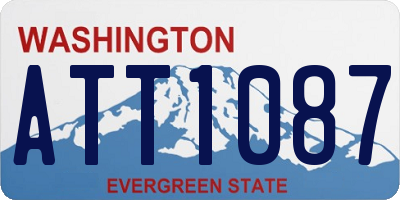 WA license plate ATT1087