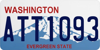 WA license plate ATT1093