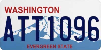 WA license plate ATT1096