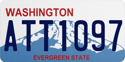 WA license plate ATT1097