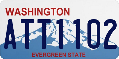 WA license plate ATT1102