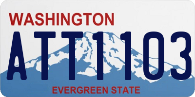 WA license plate ATT1103
