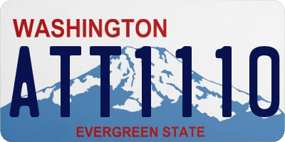 WA license plate ATT1110