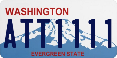 WA license plate ATT1111