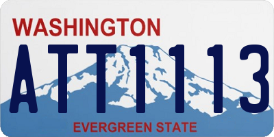 WA license plate ATT1113