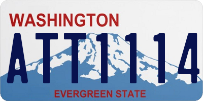 WA license plate ATT1114