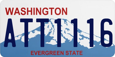 WA license plate ATT1116