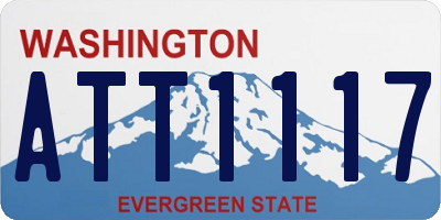 WA license plate ATT1117