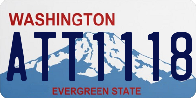 WA license plate ATT1118