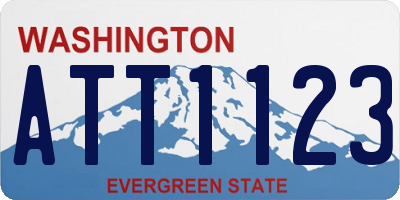 WA license plate ATT1123