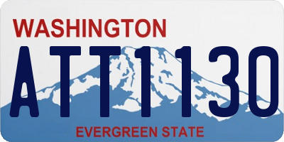 WA license plate ATT1130