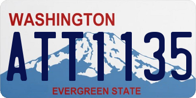 WA license plate ATT1135