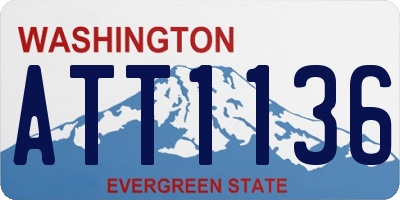 WA license plate ATT1136