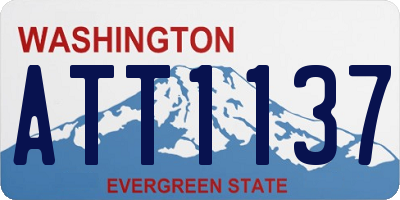WA license plate ATT1137