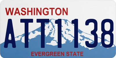 WA license plate ATT1138