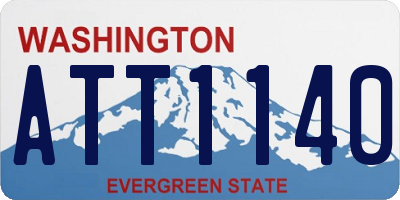 WA license plate ATT1140