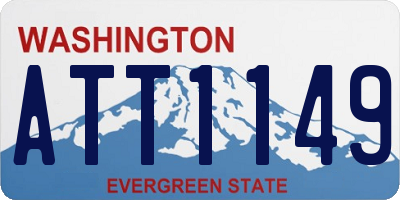 WA license plate ATT1149
