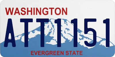 WA license plate ATT1151