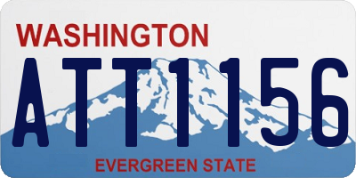 WA license plate ATT1156