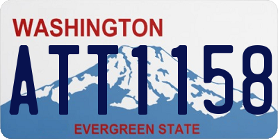 WA license plate ATT1158