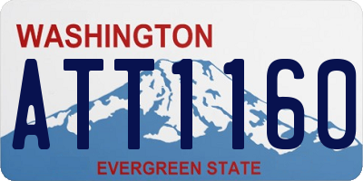 WA license plate ATT1160