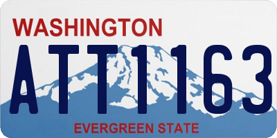 WA license plate ATT1163