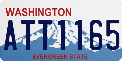 WA license plate ATT1165