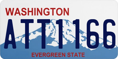 WA license plate ATT1166