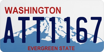 WA license plate ATT1167
