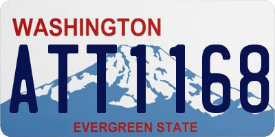 WA license plate ATT1168