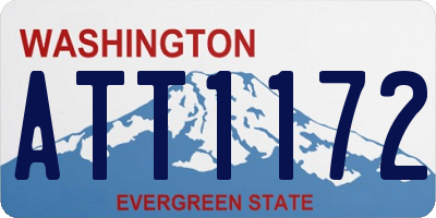 WA license plate ATT1172
