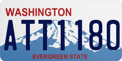 WA license plate ATT1180