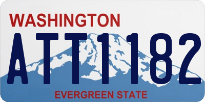 WA license plate ATT1182