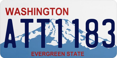 WA license plate ATT1183