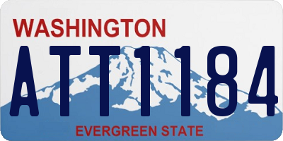 WA license plate ATT1184