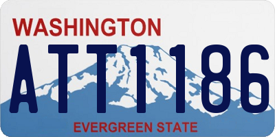 WA license plate ATT1186